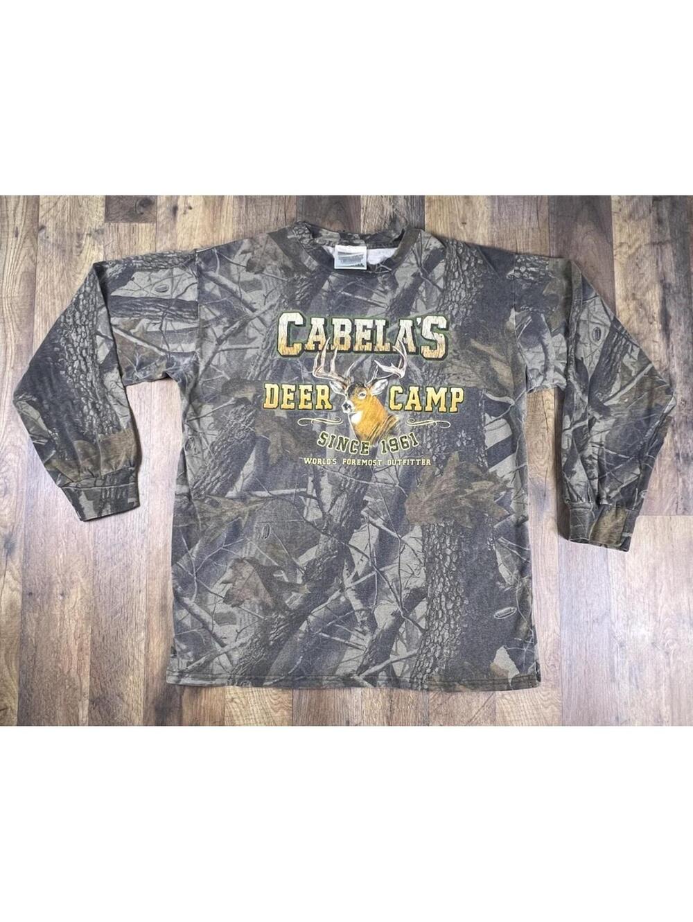 Vintage Cabelas Camouflage XL y2k Realtree Hardwood Camo Long Sleeve Paramount
